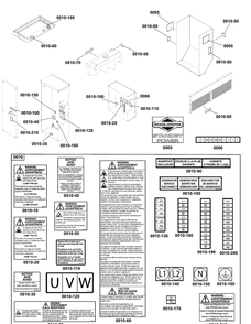 Decals Group - Circuit Protection Diagram and Parts List for 080009-01  Briggs and Stratton Generator